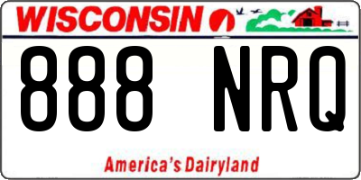 WI license plate 888NRQ