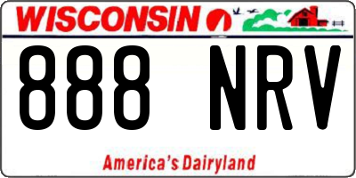 WI license plate 888NRV