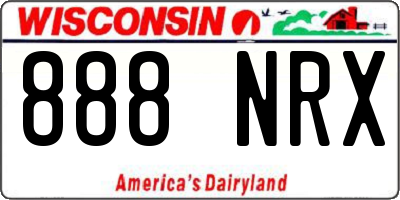 WI license plate 888NRX