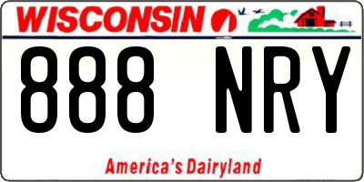 WI license plate 888NRY