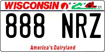 WI license plate 888NRZ