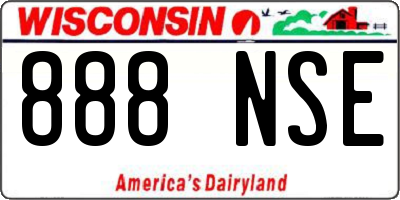 WI license plate 888NSE
