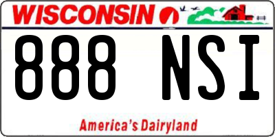 WI license plate 888NSI