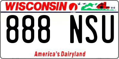 WI license plate 888NSU