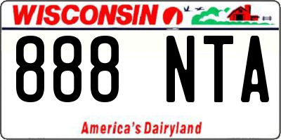 WI license plate 888NTA
