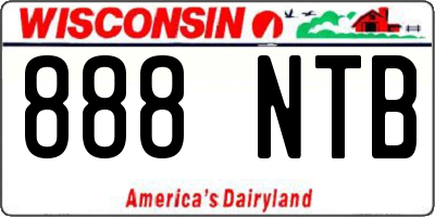 WI license plate 888NTB