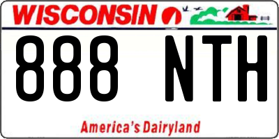 WI license plate 888NTH