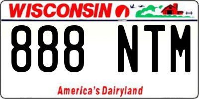 WI license plate 888NTM