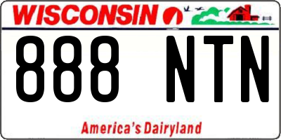 WI license plate 888NTN
