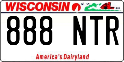 WI license plate 888NTR