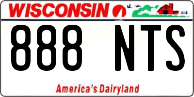 WI license plate 888NTS