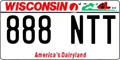 WI license plate 888NTT