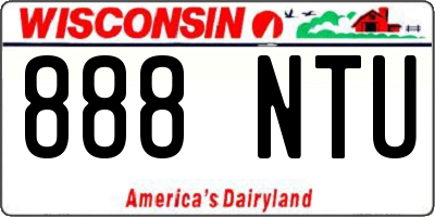WI license plate 888NTU