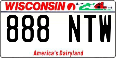 WI license plate 888NTW