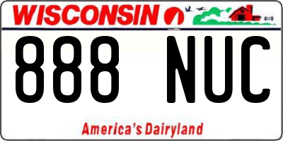 WI license plate 888NUC