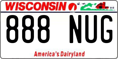 WI license plate 888NUG