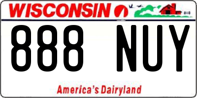WI license plate 888NUY