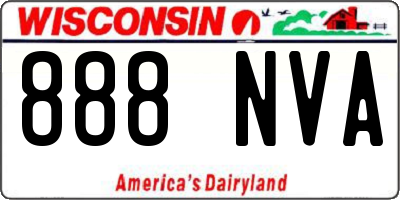 WI license plate 888NVA