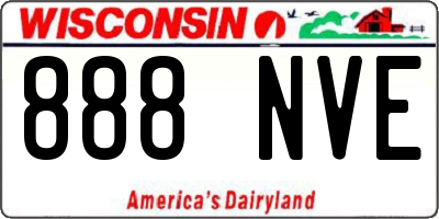 WI license plate 888NVE