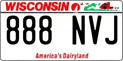 WI license plate 888NVJ