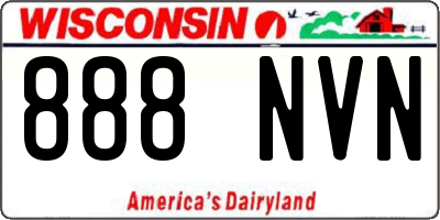 WI license plate 888NVN