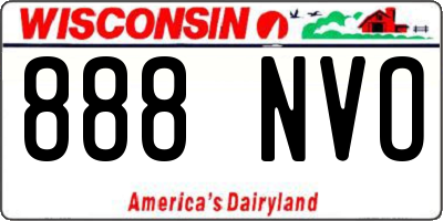 WI license plate 888NVO