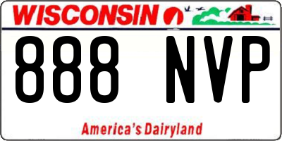 WI license plate 888NVP