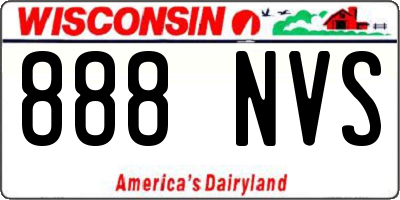 WI license plate 888NVS