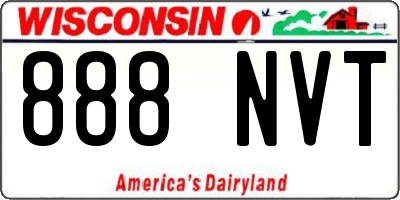 WI license plate 888NVT
