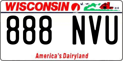 WI license plate 888NVU