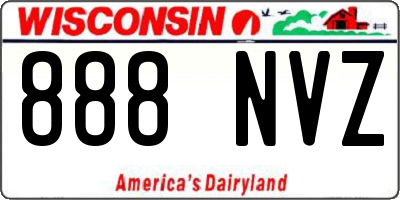 WI license plate 888NVZ