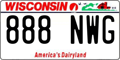 WI license plate 888NWG