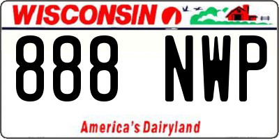 WI license plate 888NWP
