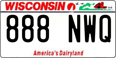 WI license plate 888NWQ