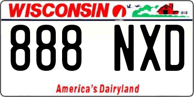 WI license plate 888NXD