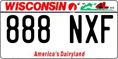 WI license plate 888NXF