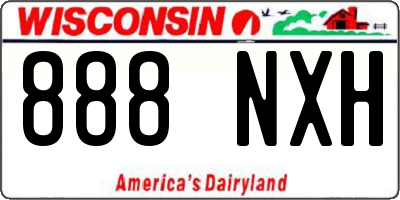 WI license plate 888NXH