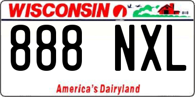 WI license plate 888NXL