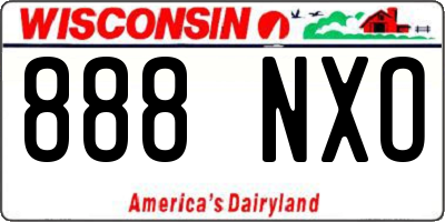 WI license plate 888NXO