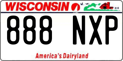 WI license plate 888NXP
