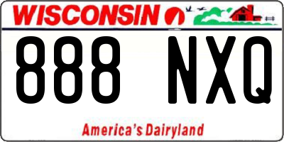 WI license plate 888NXQ