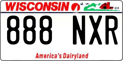 WI license plate 888NXR