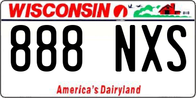 WI license plate 888NXS