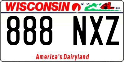 WI license plate 888NXZ