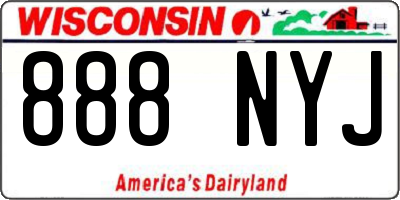 WI license plate 888NYJ