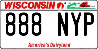 WI license plate 888NYP