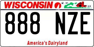 WI license plate 888NZE