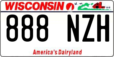 WI license plate 888NZH