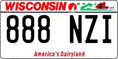 WI license plate 888NZI