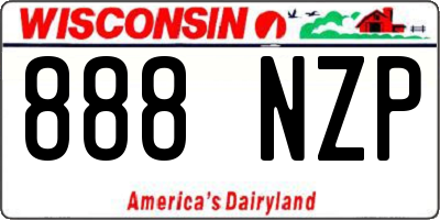 WI license plate 888NZP